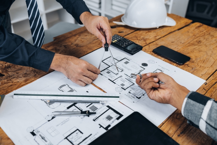 Proje toplantısı ve plan inceleme